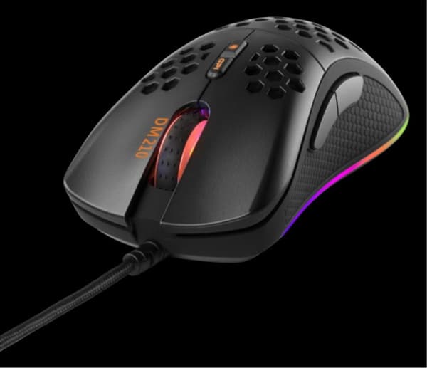 Deltaco Gaming DM210 Ultralätt spelmus, RGB - Svart Svart