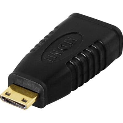 DELTACO HDMI-adapter, mini hann til hunn, svart
