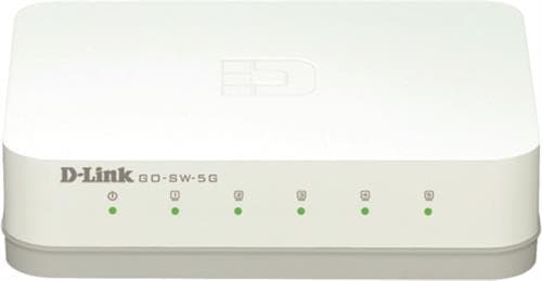 D-link 5-portars Gigabit Easy Desktop Switch, 5x10/100/1000 - Vit
