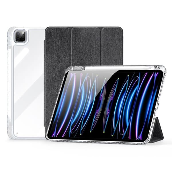 DUX DUCIS Unid Series iPad Pro 11" 2024-deksel med automatisk vekking/søvn - gjennomsiktig / svart
