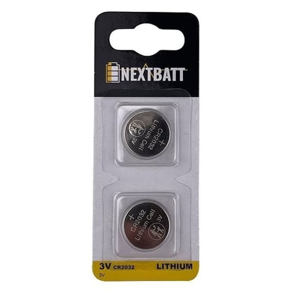NextBatt Knapcellebatteri CR2032, 3V - 2-pak