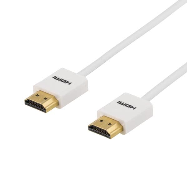 DELTACO tyndt HDMI kabel, 2m, hvid
