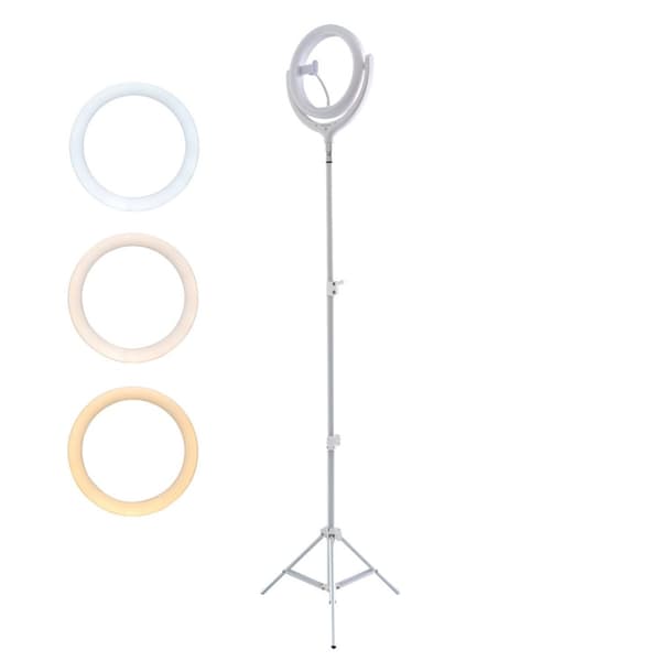 4smarts LoomiPod Gulvlampe Selfie Ring Lys LED - Hvid