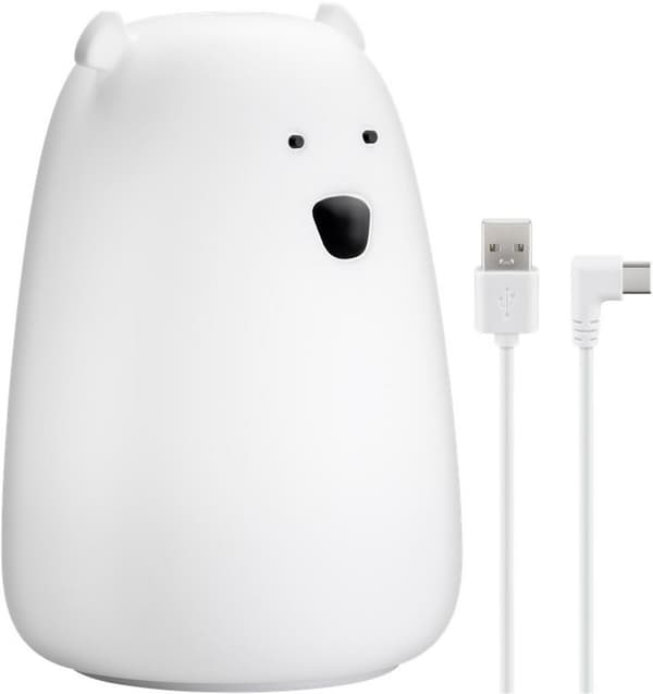 Goobay Isbjørn LED Natlys Sort, Hvid