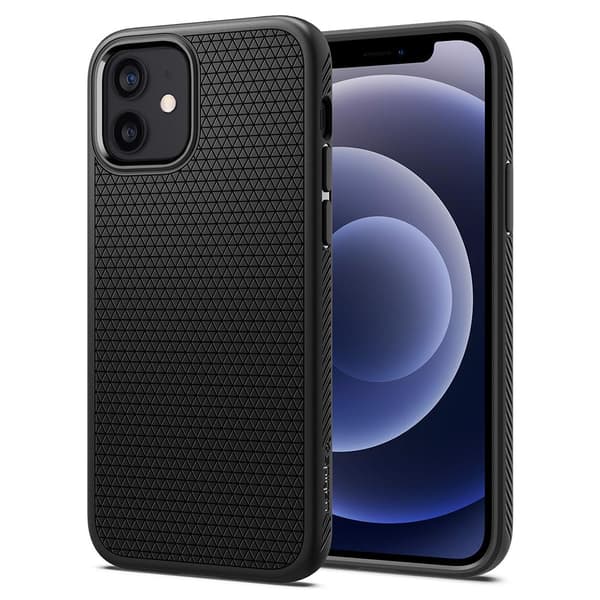 Spigen Liquid Air Cover til iPhone 12/12 Pro - Sort