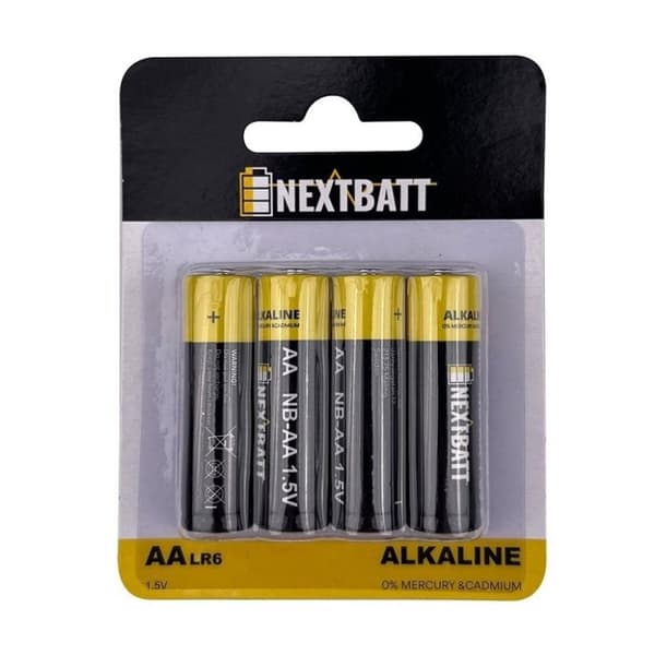 NextBatt Batteri AA/LR6, 1,5V, Alkaline - 4-pack