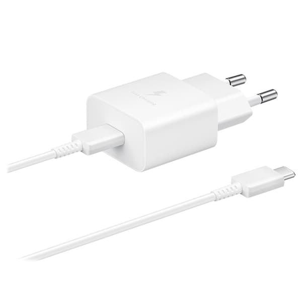 Samsung USB-C Hurtigoplader & USB-C-kabel, 15W - Hvid