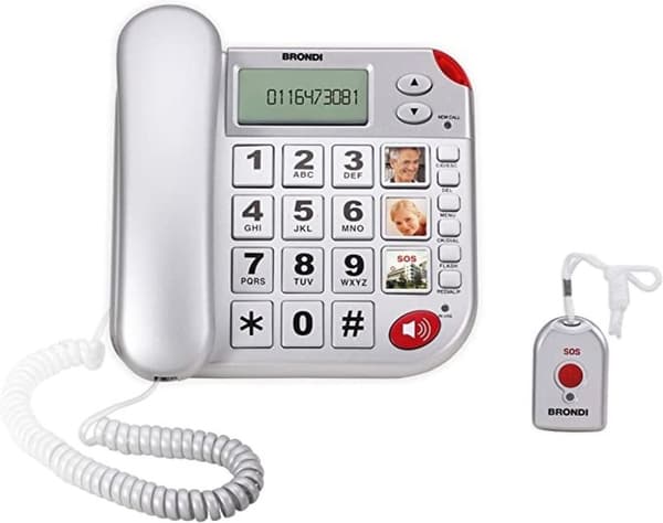 Brondi Superbravo 2 - Bordtelefon til hørehæmmede Sølv