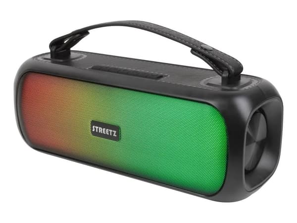 STREETZ Bluetooth-kaiutin, 30 W, Rainbow LED - musta musta