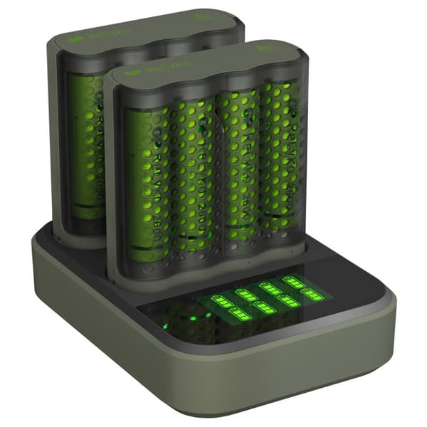 Batterilader (4t) inkl. 8 GP AA 2600mAh