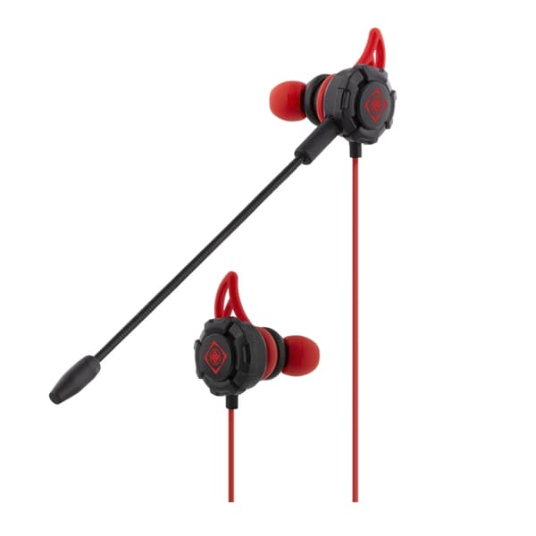 Deltaco Gaming Headset in-ear 30Hz - 16kHz - Svart/Rød