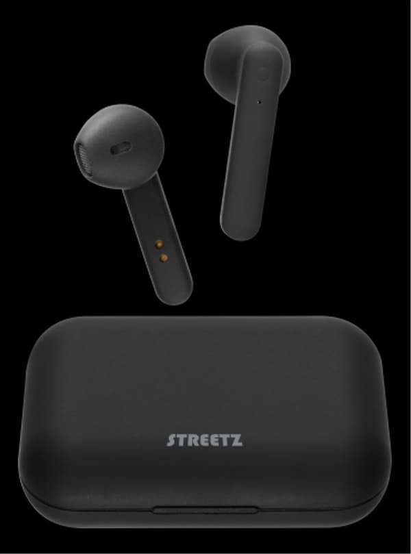 Streetz True Wireless Stereo Bluetooth-hodetelefoner - Svart