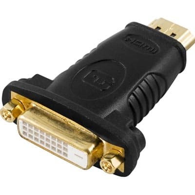 HDMI-adapter / HDMI 19-stift hane till DVI-D hona / 1080p 60Hz / guldpläterade kontakter