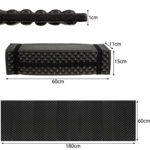 Fällbar liggunderlag 180x60x1cm Trizand 22870
