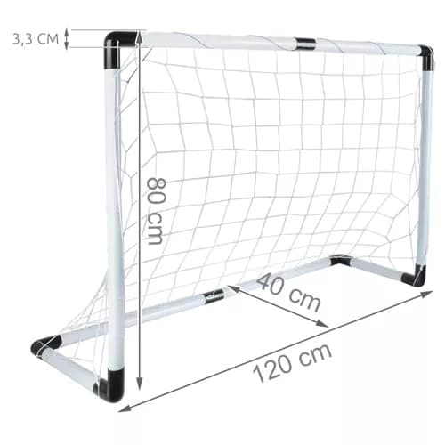Fodboldmål + bold + pumpe 23459