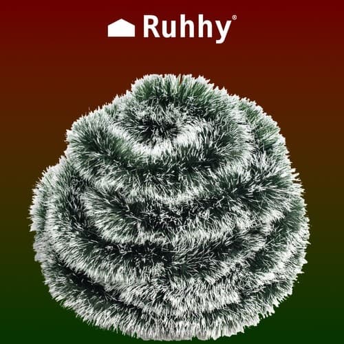 Juletræsguirlande - frostet 6m Ruhhy 22310