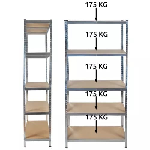 Lagerhylde 220x100x45 Malatec 23766