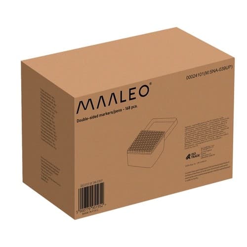 Dobbeltsidige tusjer/penner - 168 stk. MAALEO 24101