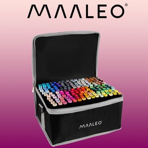 Dobbeltsidige tusjer/penner - 168 stk. MAALEO 24101