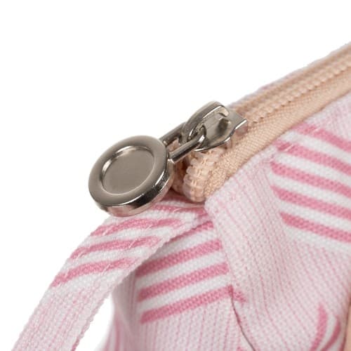 Koulukynäkotelo, kaksiosainen taitettava pussi, kaksinkertainen vaaleanpunainen lapsille