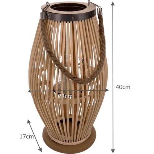 Bambus rattan lanterne Gardlov 24282