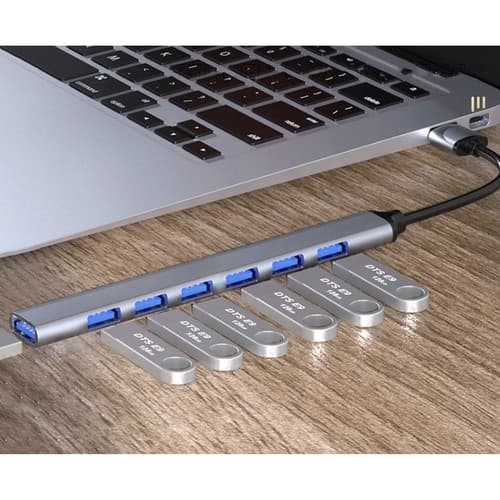 HUB USB- 1 port 3.2 + 6 portar 2.0 Izoxis 24374