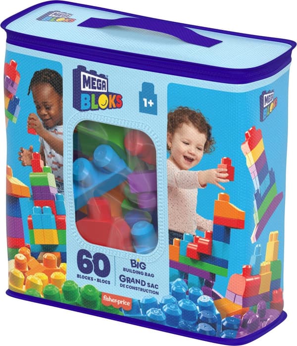 Mega Bloks Stor Byggepose Blå 60 Stk
