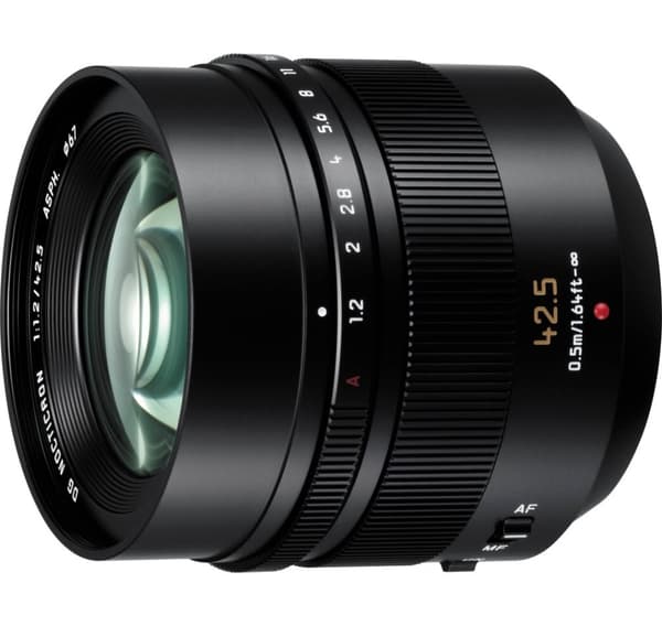 Panasonic Leica DG Nocticron 42,5 mm f/1,2 ASPH. Power OIS-objektiv, svart