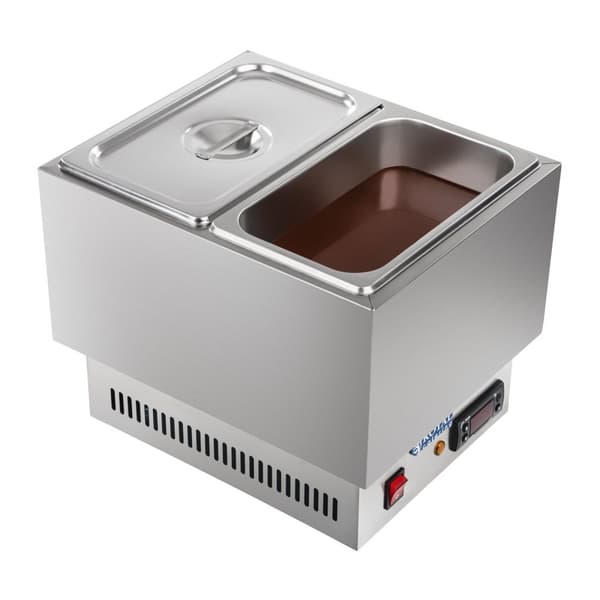 Värmare för choklad och såser, torr bain marie + 2 GN med lock