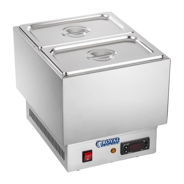 Värmare för choklad och såser, torr bain marie + 2 GN med lock