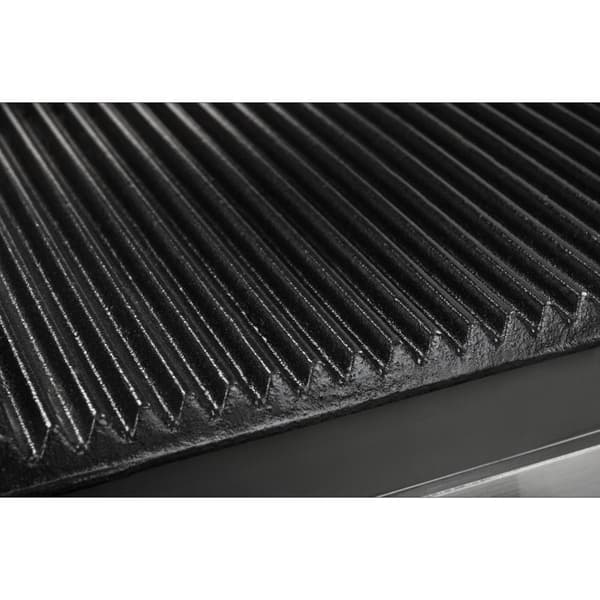 Dobbeltsidet, rillet kontaktgrill