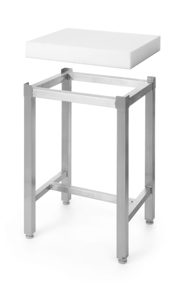 Slakterblokk laget av polyetylen 400x500x80mm på stålbunn - Hendi 505687