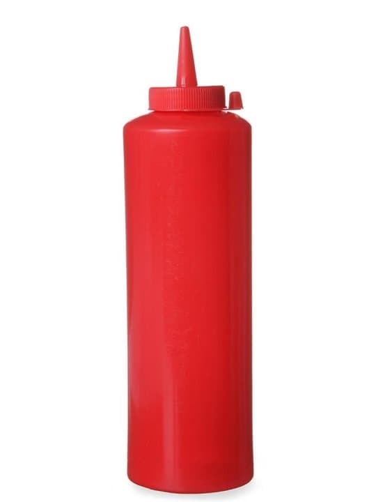 Dispenserbeholder for kalde sauser 0,7l. rød - Hendi 557914