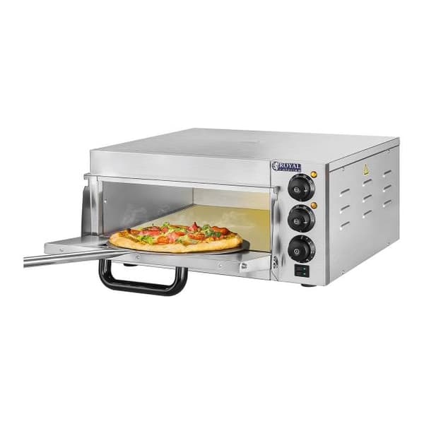 Pizzaovn 1x40cm enkeltkammer 2000W 230V Timer 120min Royal Catering