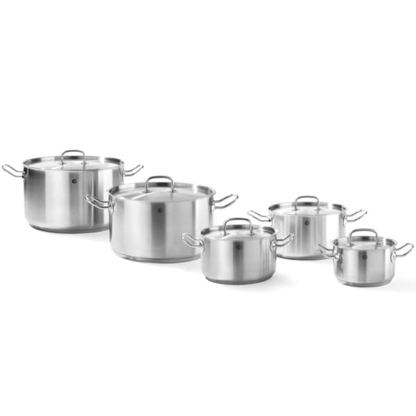 Kitchen Line medelstor gryta med lock 5,5 l dia. 240 x 135 h - Hendi 836309