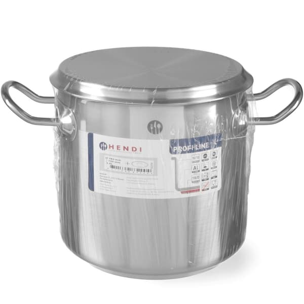 Profi Line høj gryde med låg, Sandwichbund, 50 l, dia. 400 x 400 h - Hendi 832806