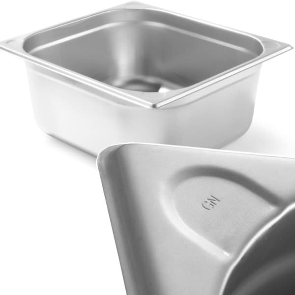 Kitchen Line GN 2/3 stålbeholder, høyde 200 mm - Hendi 806258