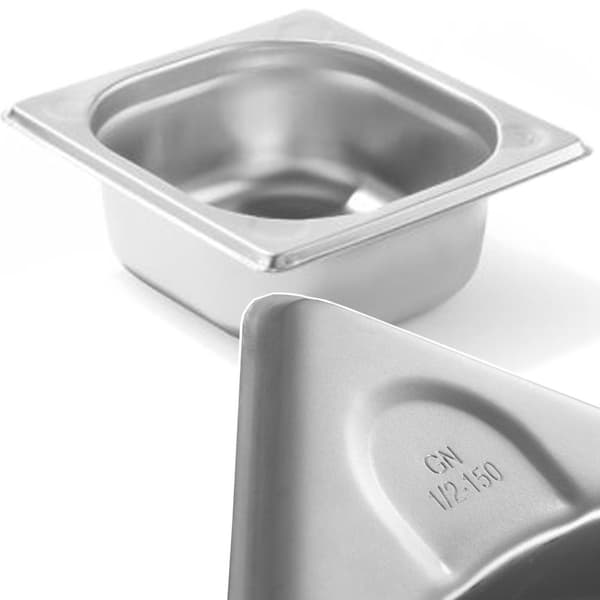 Kitchen Line GN 1/6 stålbeholder, høyde 65 mm - Hendi 806623