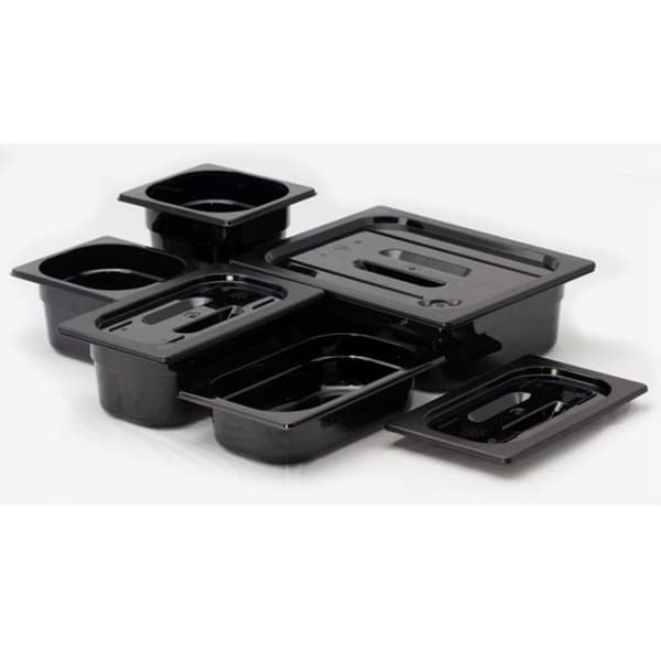 Musta polykarbonaattisäiliö GN 1/6 korkeus 150 mm - Hendi 862711