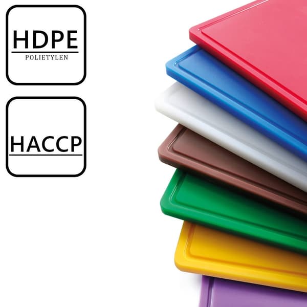 HACCP skærebræt til mejeriprodukter GN 1/2 hvid - Hendi 826102