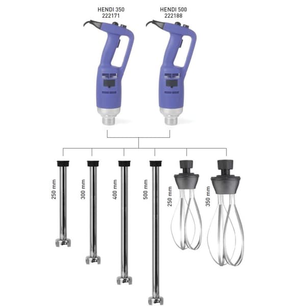 Piskearm med piskeris til at køre Kitchen Line blendermixer 350/500 lang. 250 mm - Hendi 222263