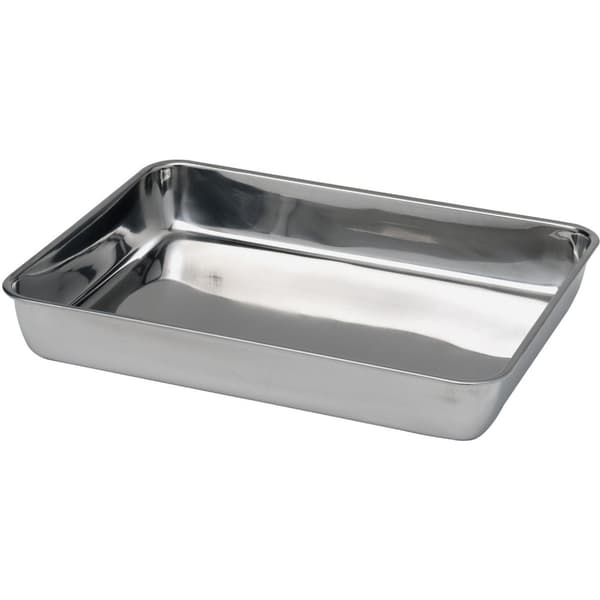 Kød- og madbakkebeholder lavet af kromstål 260x200x40mm - Hendi 508107