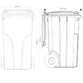 Miniatyrbillede 2 af 2: Affalds- og affaldsbeholder CERTIFIKATER Europlast Østrig - brun 240L BIO