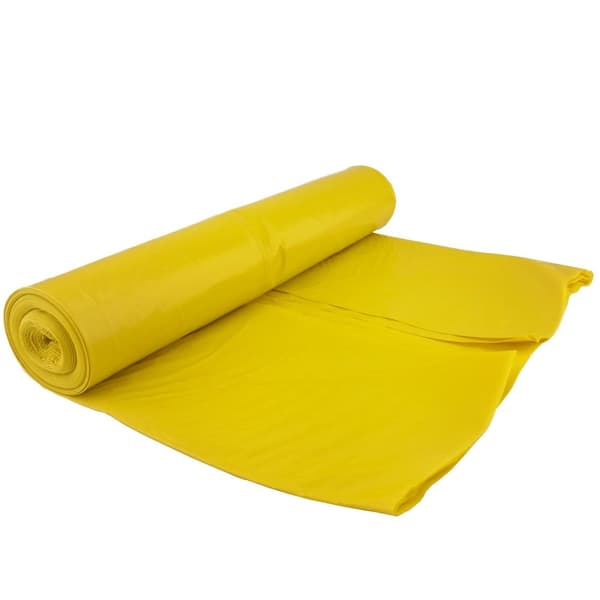 Tykke avfallsposer, 50 mikron. slitesterk rull 25 stk. - gul 120L