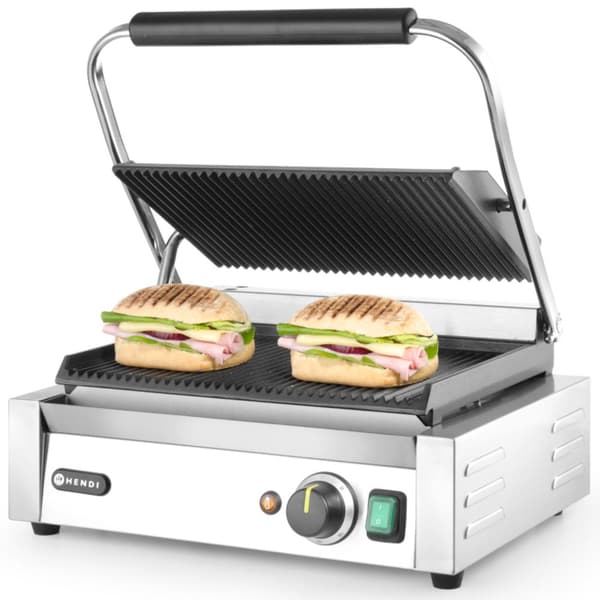 Kontakt PANINI rillet kontaktgrill 2200W - Hendi 263655