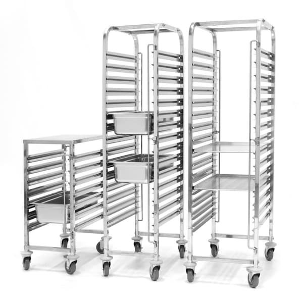 Stålvogn for transport av brett, containere, 15 x GN1/1 - Hendi 810613