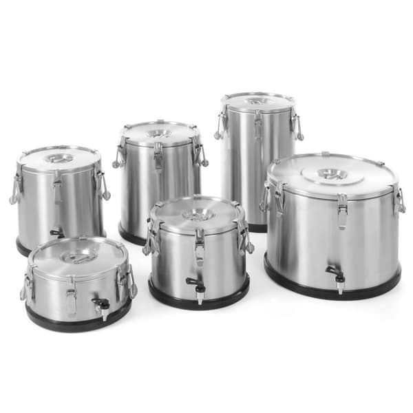 Termisk beholder ståltermos for transport av mat 25L - Hendi 710210