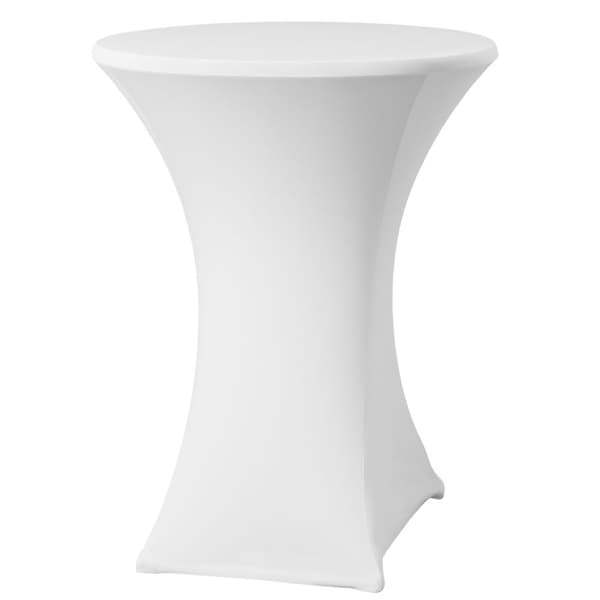 Rund duk uten stryking, dia. 80 cm Jersey-stoff hvit - Hendi 813157