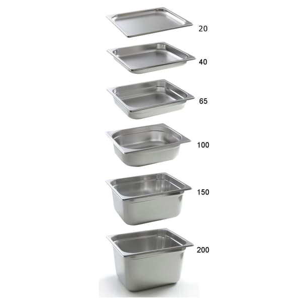 GN Profi Line stålbehållare -40C till +300C GN 2/4 höjd 40mm - Hendi 801864
