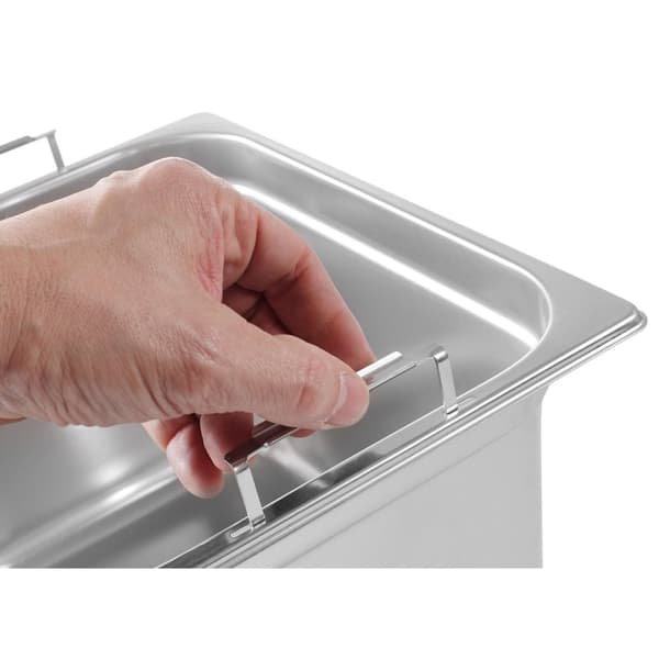 GN-behållare med infällbara handtag, rostfritt stål GN1/1 530x325mm, höjd 200mm - Hendi 803202
